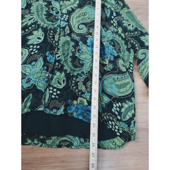 JM Collection Top Womens 16 Lined Flowy Boho Blouse Free Shipping - Picture 9 of 12